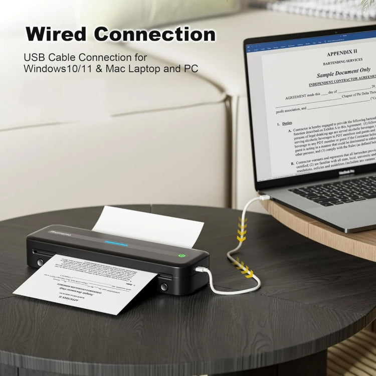 Phomemo M832 300dpi Wireless Thermal Portable Printer, Size: A4 Version(White) - free shipping - PMC TechLife - Order now!