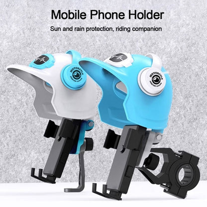 Small Helmet Sunscreen Phone Stand Bracket Motorcycle Mobile Phone Holder,Spec: White Helmet - Holder by PMC Jewellery | Online Shopping South Africa | PMC Jewellery | Buy Now Pay Later Mobicred