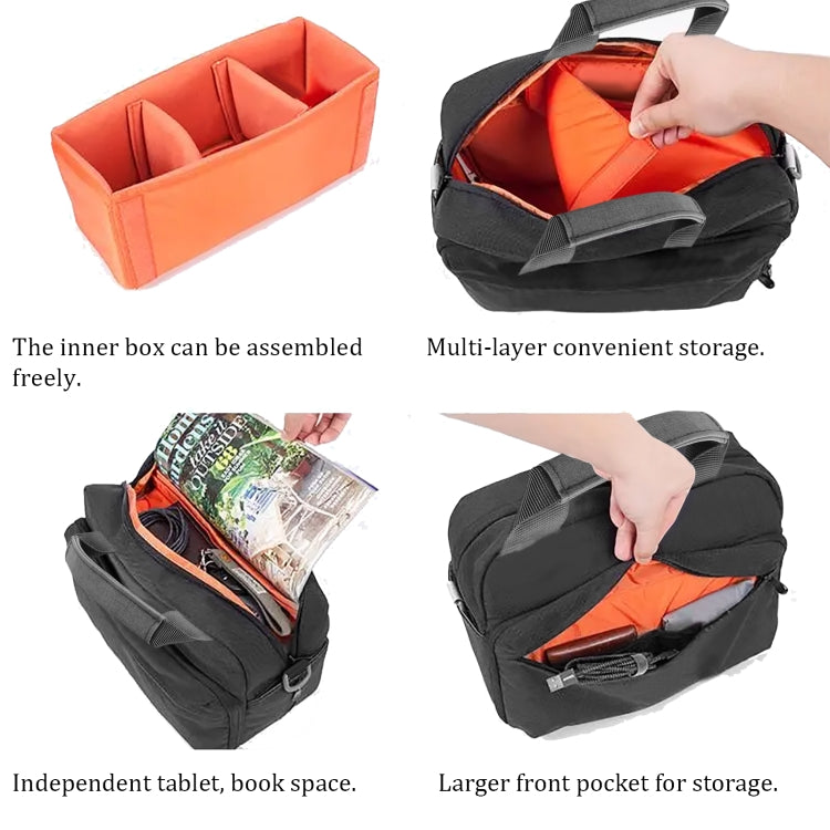 SLR Camera Bag Men Crossbody  Photography Bag Waterproof Carrying Case with USB Charging Port, Size: Small - Strap Satchel by PMC TechLife | Online Shopping South Africa | PMC TechLife | Buy Now Pay Later Mobicred