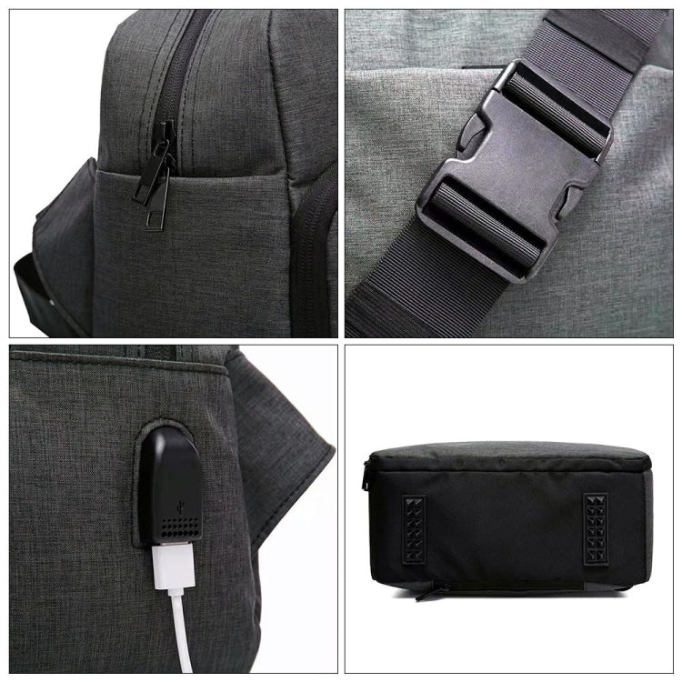 SLR Camera Bag Men Crossbody  Photography Bag Waterproof Carrying Case with USB Charging Port, Size: Small - Strap Satchel by PMC TechLife | Online Shopping South Africa | PMC TechLife | Buy Now Pay Later Mobicred