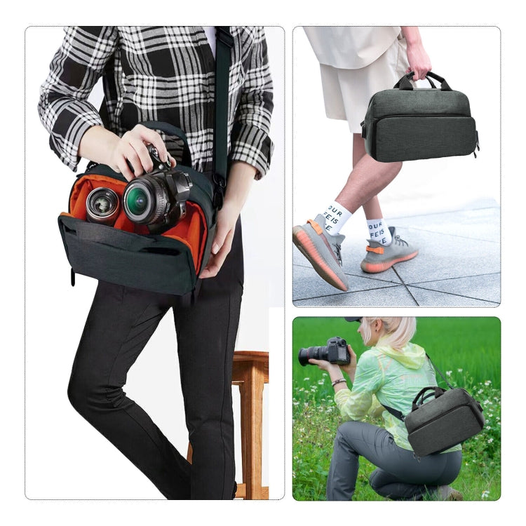 SLR Camera Bag Men Crossbody  Photography Bag Waterproof Carrying Case with USB Charging Port, Size: Large - Strap Satchel by PMC TechLife | Online Shopping South Africa | PMC TechLife | Buy Now Pay Later Mobicred