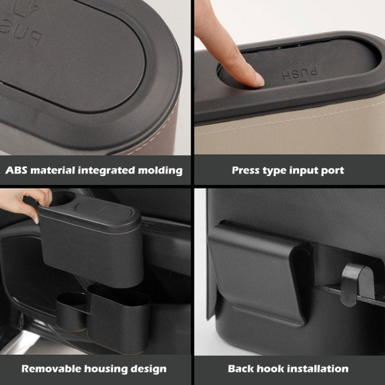 Car Seat Water Cup Holder Umbrella Storage Box Trash Can, Color: Brown Leather - Stowing Tidying by PMC TechLife | Online Shopping South Africa | PMC TechLife | Buy Now Pay Later Mobicred