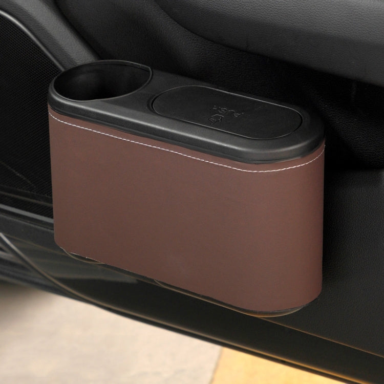 Car Seat Water Cup Holder Umbrella Storage Box Trash Can, Color: Brown Leather - Stowing Tidying by PMC Jewellery | Online Shopping South Africa | PMC Jewellery | Buy Now Pay Later Mobicred