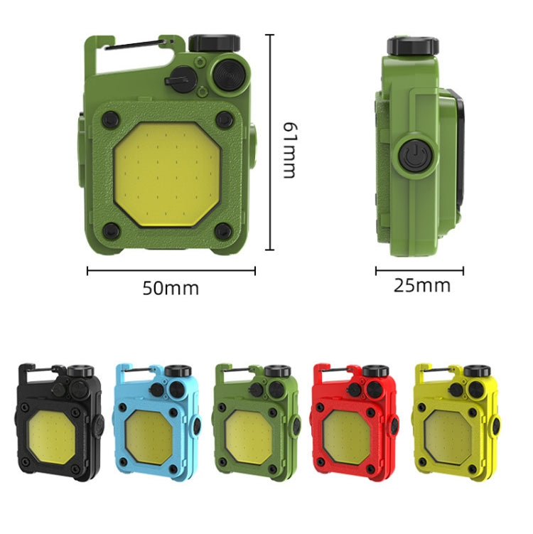 Mini Keychain COB Flashlight USB Rechargeable Magnetic Work Light For Outdoor Camping(Yellow) - Mini Flashlight by PMC Jewellery | Online Shopping South Africa | PMC Jewellery | Buy Now Pay Later Mobicred