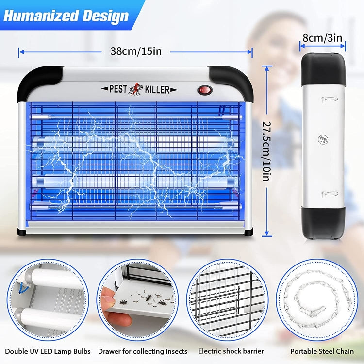 SK611 Indoor Household 20W Electric Shock Mosquito Killer Lamp High Voltage Hotel Fly Killer Lamp(EU Plug) - Repellents by PMC TechLife | Online Shopping South Africa | PMC TechLife | Buy Now Pay Later Mobicred