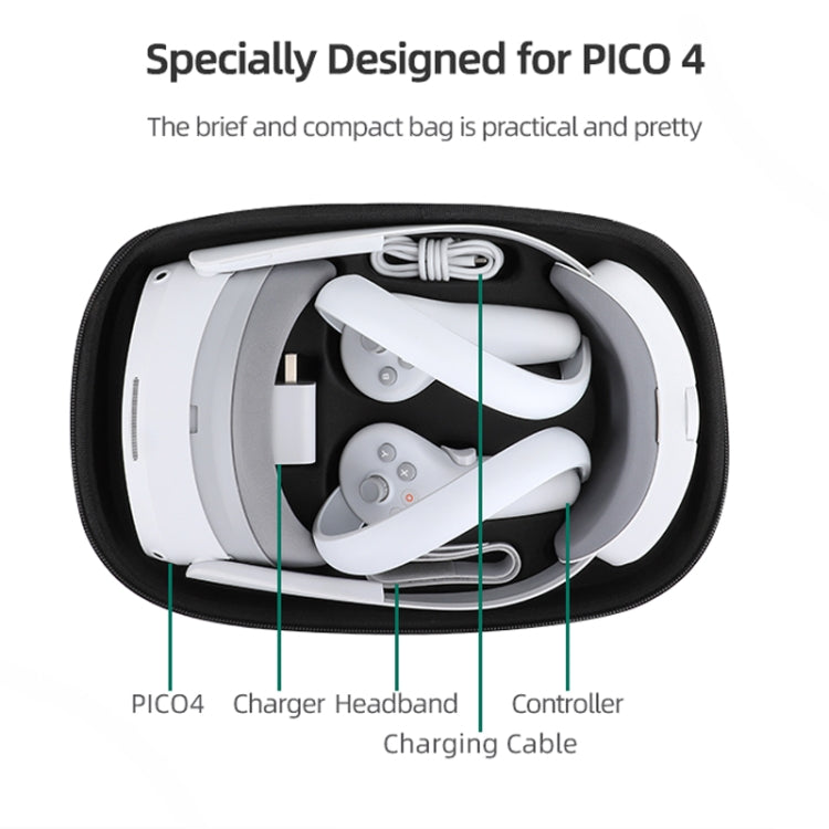 For PICO 4 Hifylux PC-BF16 VR Glasses All-in-one Headwear Protective Storage Bag(Black) - free shipping - PMC Jewellery - Order now!