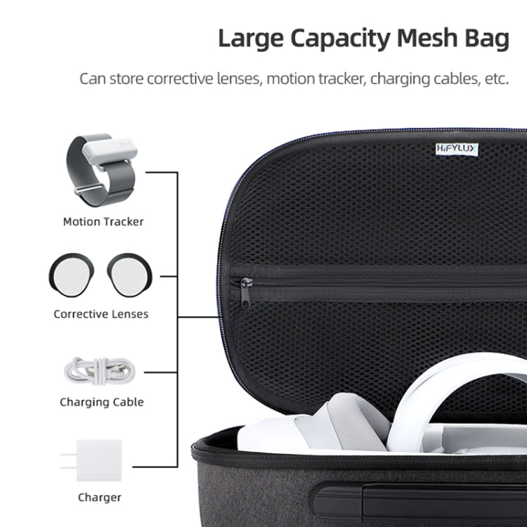 For PICO 4 Hifylux PC-BF16 VR Glasses All-in-one Headwear Protective Storage Bag(Black) - free shipping - PMC Jewellery - Order now!