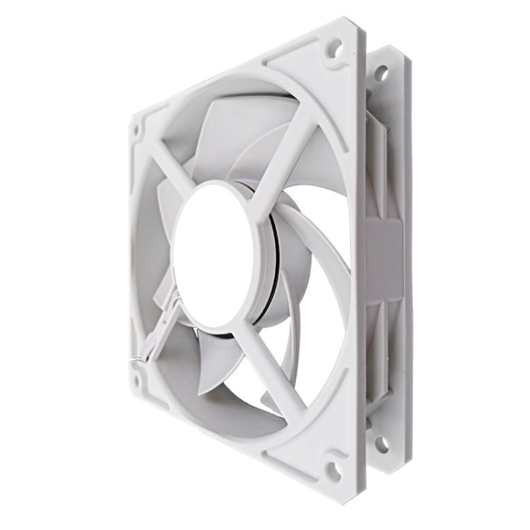 MF12025 4pin High Air Volume High Wind Pressure FDB Magnetic Suspension Chassis Fan 3000rpm (White) - free shipping - PMC Jewellery - Order now!