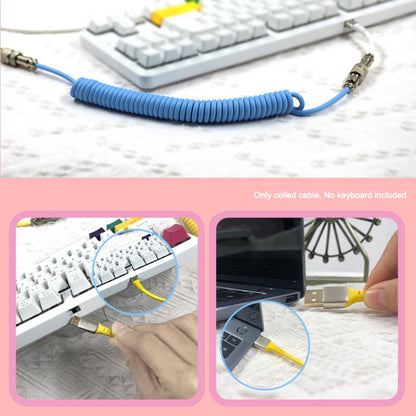 Ajazz AL60 USB To Type-C/USB-C Keyboard Extension Line Single Hole Connector, Cable Length: 2.3m(Peach Pink) - Other by Ajazz | Online Shopping South Africa | PMC Jewellery | Buy Now Pay Later Mobicred