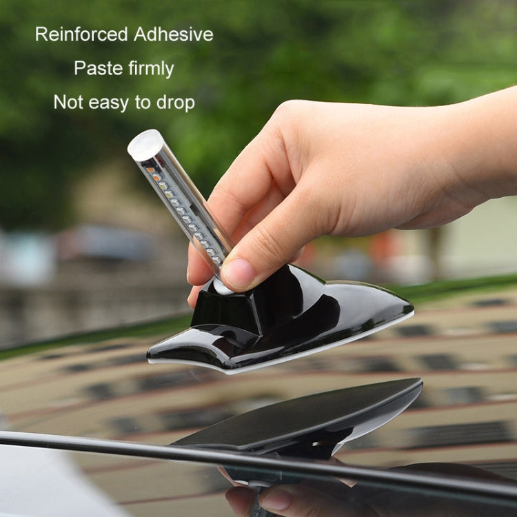 Car Solar Shark Fin With Antenna LED Warning Light, Specification: White with Remote Control - Warning Lights by PMC TechLife | Online Shopping South Africa | PMC TechLife | Buy Now Pay Later Mobicred