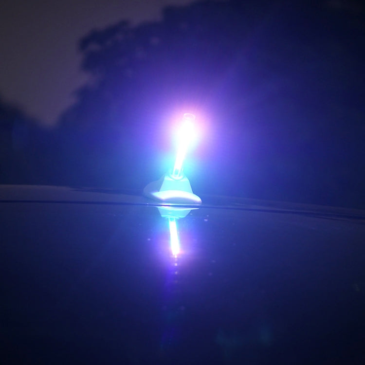 Car Solar Shark Fin With Antenna LED Warning Light, Specification: White - free shipping - PMC TechLife - Order now!