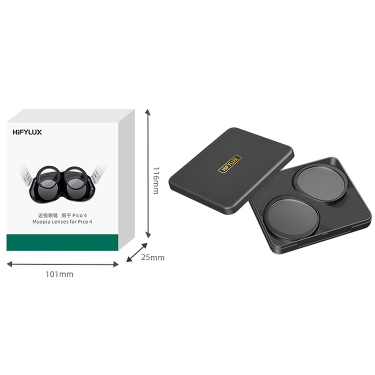 For PICO 4 Hifylux PC-QF25 1pair Magnetic Myopia Glasses Box Non-spherical Resin VR Glasses Accessories(500 Degrees) - VR Accessories by Hifylux | Online Shopping South Africa | PMC Jewellery | Buy Now Pay Later Mobicred