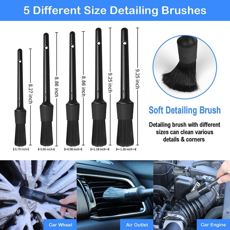 22pcs/set WRS-CS29 Car Wash Cleaning Brush Set Car Interior Crevice Cleaning Electric Drill Brush - Car washing supplies by PMC TechLife | Online Shopping South Africa | PMC TechLife