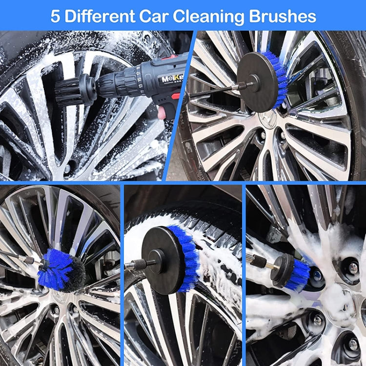 24pcs/set WRS-CS29 Car Wash Cleaning Brush Set Car Interior Crevice Cleaning Electric Drill Brush - Car washing supplies by PMC TechLife | Online Shopping South Africa | PMC TechLife | Buy Now Pay Later Mobicred