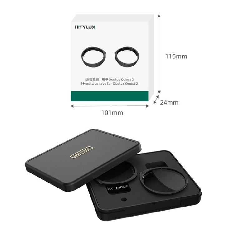 For Oculus Quest 2 Hifylux Q2-QF11 1pair Myopia Lens Frame Aspheric Resin VR Glasses Accessories(100 Degrees) - VR Accessories by Hifylux | Online Shopping South Africa | PMC Jewellery | Buy Now Pay Later Mobicred