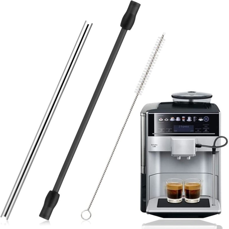 For Bosch VeroAroma / Siemens EQ.6 Series Coffee Machine Milk Pipe and Cleaning Brush Set(Dark Gray) - Coffee Tools by PMC TechLife | Online Shopping South Africa | PMC TechLife