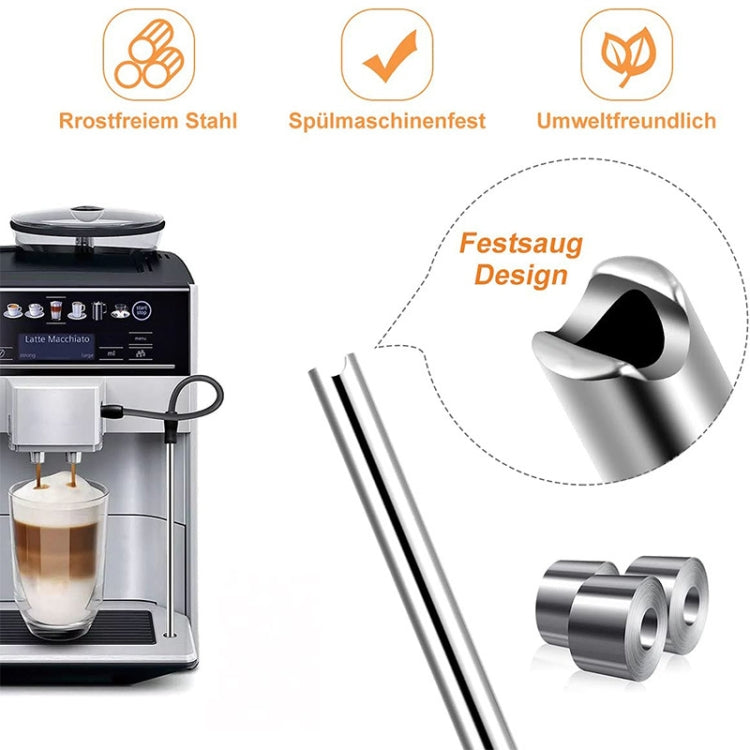 For Bosch VeroAroma / Siemens EQ.6 Series Coffee Machine Milk Pipe and Cleaning Brush Set(Dark Gray) - Coffee Tools by PMC TechLife | Online Shopping South Africa | PMC TechLife