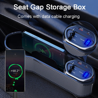 Vehicle Seat Gap Storage Box Organizer Front Seat Console Side Pocket ,Spec: Wireless Charging Ordinary  Wire - Stowing Tidying by PMC Jewellery | Online Shopping South Africa | PMC Jewellery | Buy Now Pay Later Mobicred