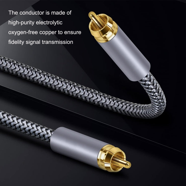 5m Pure Copper RCA Coaxial HIFI Digital Audio Cable SPDIF Subwoofer Speaker Cable(Silver Gray) - RCA Cable by PMC Jewellery | Online Shopping South Africa | PMC Jewellery | Buy Now Pay Later Mobicred