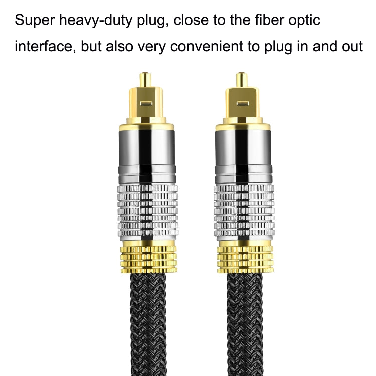 CO-TOS101 1.5m Optical Fiber Audio Cable Speaker Power Amplifier Digital Audiophile Square To Square Signal Cable(Bright Gold Plated) - Audio Optical Cables by PMC TechLife | Online Shopping South Africa | PMC TechLife