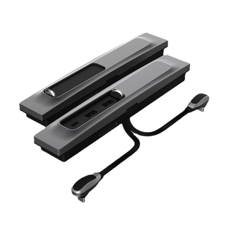 For Tesla Model 3/Y Car T09 Center Console 27W 3-in-1 USB Hub Docking Station(Gray Black) - DIY Modified Charger by PMC TechLife | Online Shopping South Africa | PMC TechLife | Buy Now Pay Later Mobicred