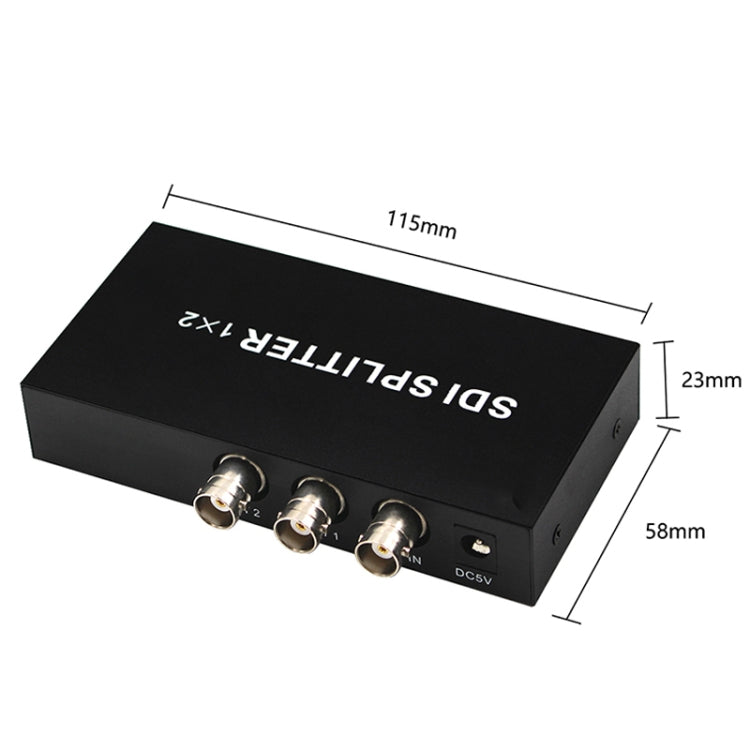 1 In 2 Out SD-SDI / HD-SDI / 3G-SDI Distribution Amplifier Video SDI Splitter(EU Plug) - free shipping - PMC Jewellery - Order now!