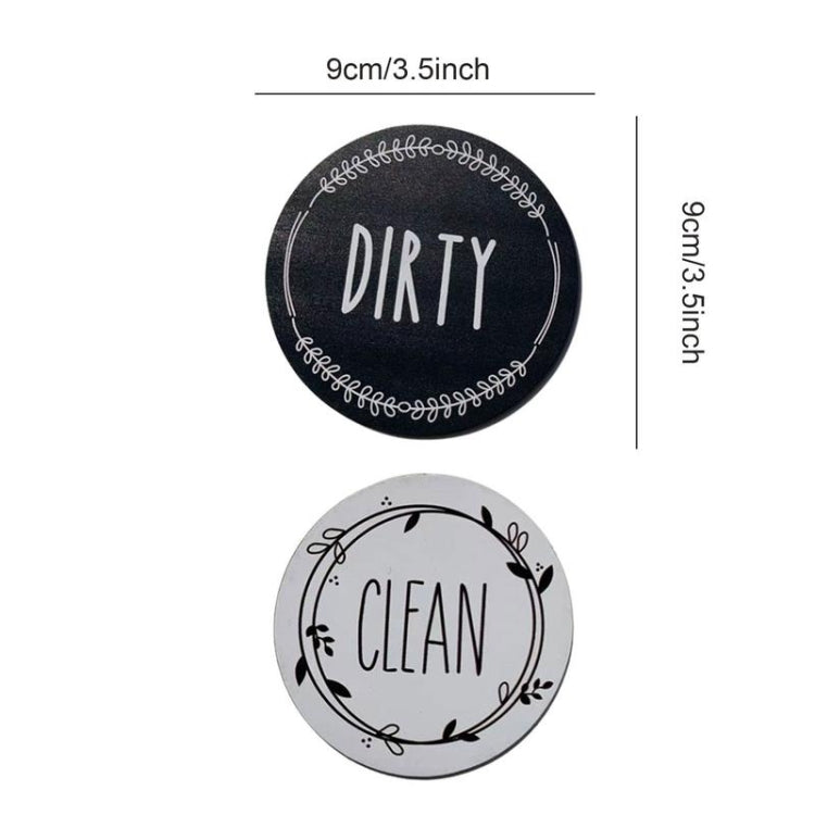Dishwasher Round Magnet Clean Dirty Sign Double-Sided Dishwasher Magnet Cover(Black Pink) - Dish Washers & Accessories by PMc TechLife | Online Shopping South Africa | PMc TechLife | Buy Now Pay Later Mobicred