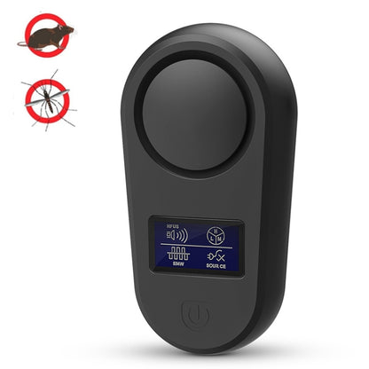 High Power Display Ultrasonic Mouse Repellent Mosquito Repellent Home Intelligent Insect Repellent EU Plug(Black) - Repellents by PMC Jewellery | Online Shopping South Africa | PMC Jewellery | Buy Now Pay Later Mobicred