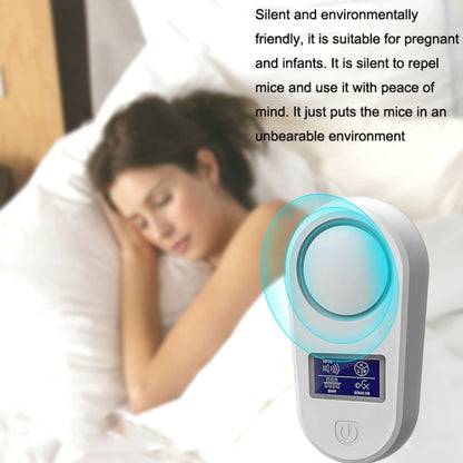 High Power Display Ultrasonic Mouse Repellent Mosquito Repellent Home Intelligent Insect Repellent UK Plug(White) - Repellents by PMC Jewellery | Online Shopping South Africa | PMC Jewellery | Buy Now Pay Later Mobicred