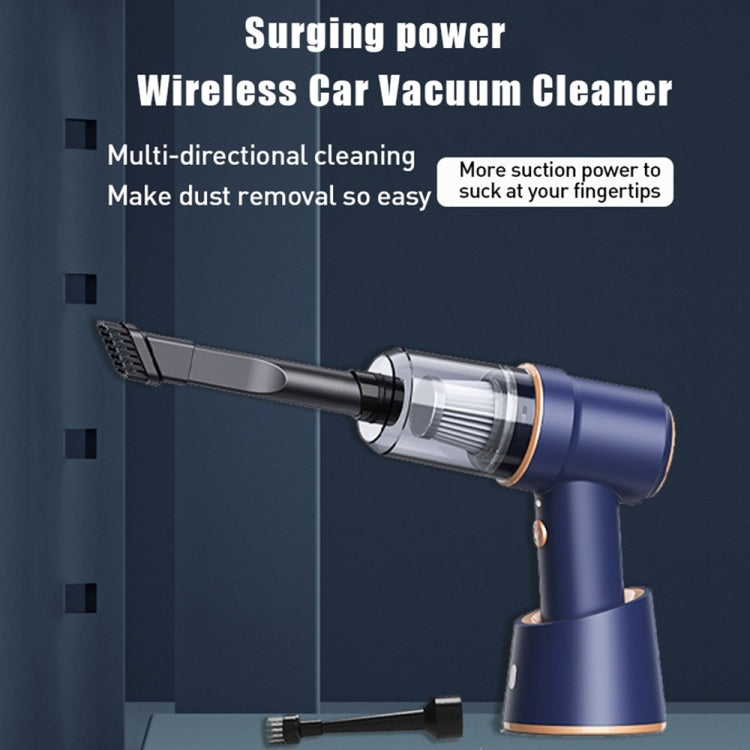 Small Wireless Charging Car Vacuum Cleaner Handheld High Power Vacuum Cleaner, Sort by color: 117CG-Blue - free shipping - PMC TechLife - Order now!
