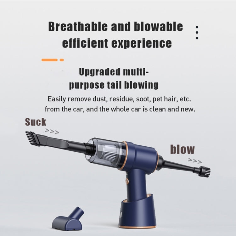 Small Wireless Charging Car Vacuum Cleaner Handheld High Power Vacuum Cleaner, Sort by color: 117CG-Blue - free shipping - PMC TechLife - Order now!