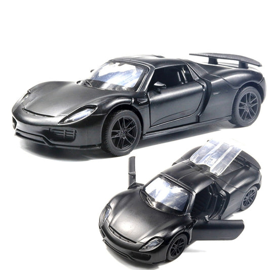 1:36 Three-door Open Alloy Sports Car Model Pull Back Car Boy Toy(Gem Black) - Model Toys by PMC Jewellery | Online Shopping South Africa | PMC Jewellery