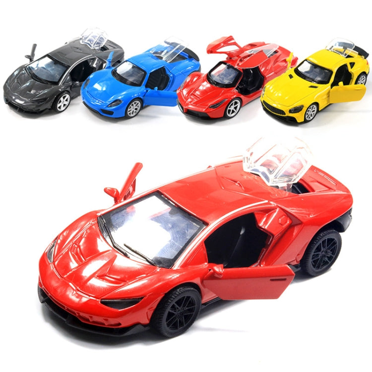 1:36 Three-door Open Alloy Sports Car Model Pull Back Car Boy Toy(Gem Black) - Model Toys by PMC Jewellery | Online Shopping South Africa | PMC Jewellery