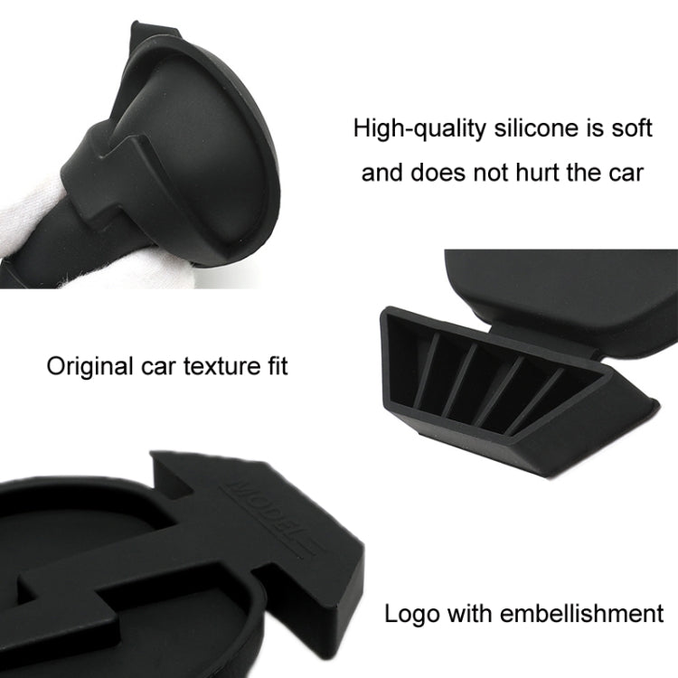 For Tesla Model3/Y 2pcs Charging Port Silicone Dustproof Waterproof Cover, Color: Conjoined Blue - Waterproof Covers by PMC TechLife | Online Shopping South Africa | PMC TechLife