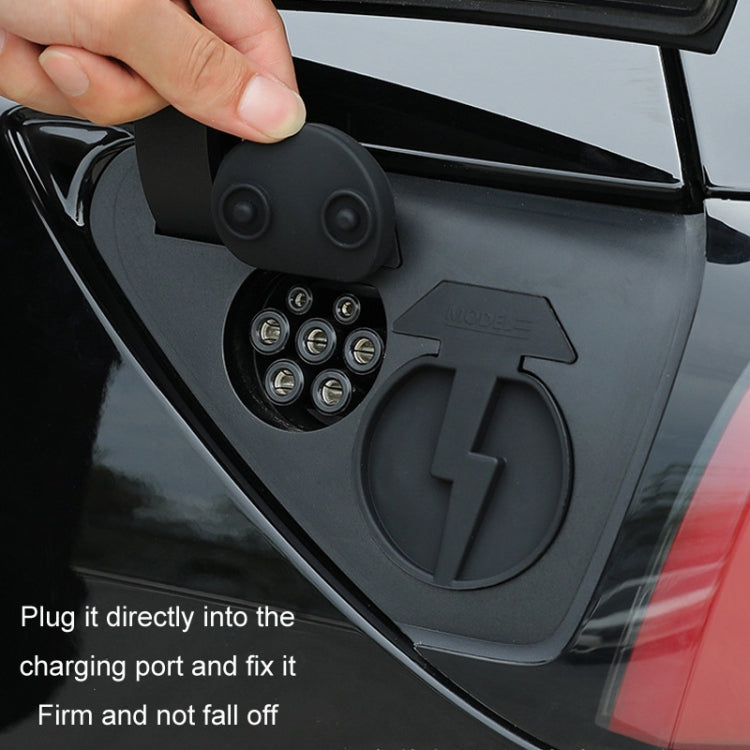 For Tesla Model3/Y 2pcs Charging Port Silicone Dustproof Waterproof Cover, Color: Conjoined Red - Waterproof Covers by PMC TechLife | Online Shopping South Africa | PMC TechLife