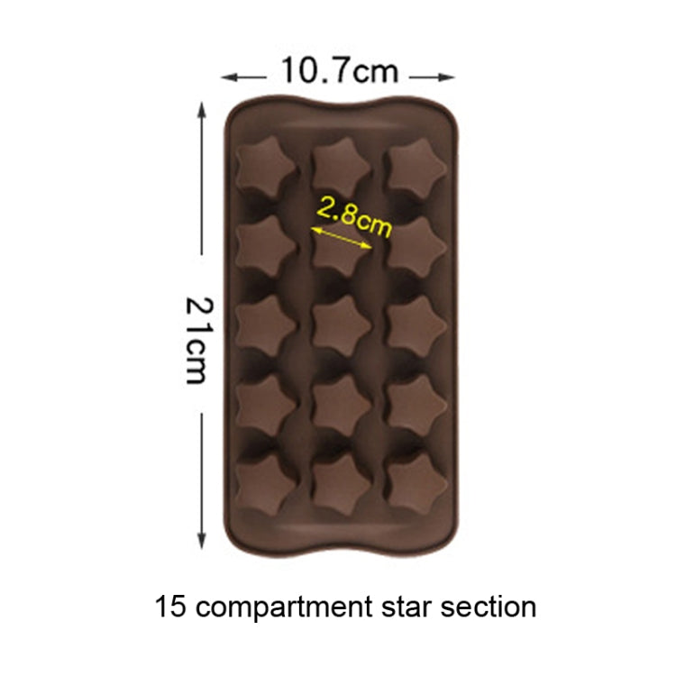 2pcs Silicone Chocolate Mold Jelly Christmas Candy Cake Mould, Style: Star - Food Molds by PMC Jewellery | Online Shopping South Africa | PMC Jewellery