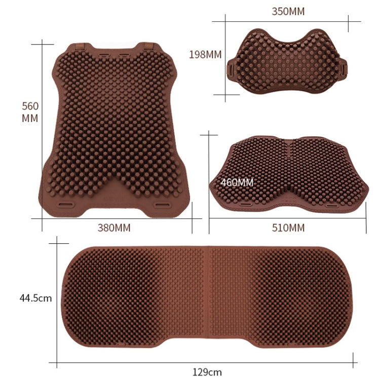 Silicone Car Summer Breathable Cool Pad, Color: Headrest Apricot - Seat Accessories by PMC Jewellery | Online Shopping South Africa | PMC Jewellery | Buy Now Pay Later Mobicred