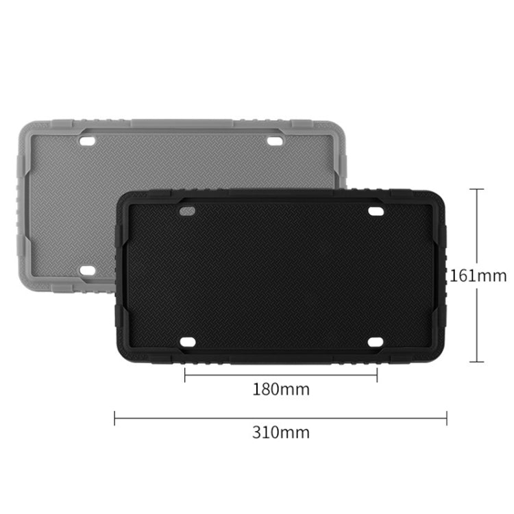 For North American Models Silicone License Plate Frame, Specification: 1pcs Black - License Plate Covers & Frames by PMC Jewellery | Online Shopping South Africa | PMC Jewellery | Buy Now Pay Later Mobicred