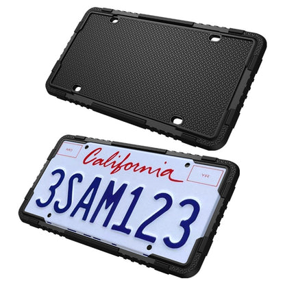 For North American Models Silicone License Plate Frame, Specification: 2pcs Black+Screw - License Plate Covers & Frames by PMC Jewellery | Online Shopping South Africa | PMC Jewellery | Buy Now Pay Later Mobicred