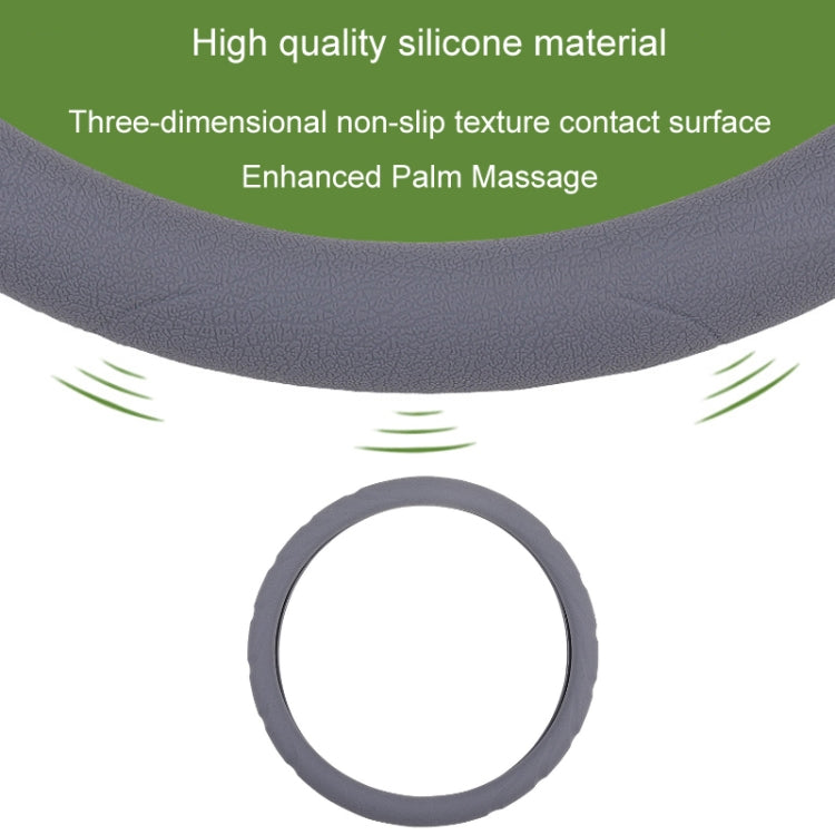 Silicone Non-slip Wear-resistant Steering Wheel Cover, Size: 37-42cm(Red) - Steering Wheel Accessories by PMC TechLife | Online Shopping South Africa | PMC TechLife | Buy Now Pay Later Mobicred