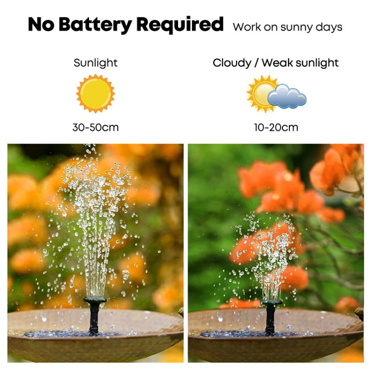 13cm  Solar Water Fountain Pool Outdoor Bird Bath Solar Powered Fountain Floating Water - Pumps by PMC TechLife | Online Shopping South Africa | PMC TechLife