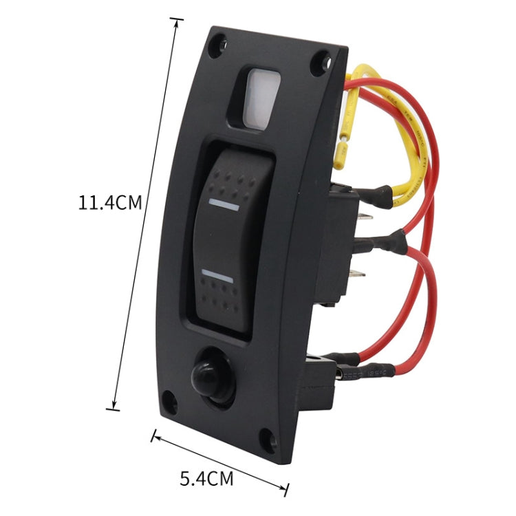 Marine Self-Locking Resetting Switch With Overload Protection Indicator Light ON-OFF-ON 3 Switch (Printed) - Marine Accessories & Parts by PMC TechLife | Online Shopping South Africa | PMC TechLife | Buy Now Pay Later Mobicred