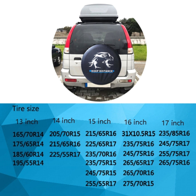 16 inch PVC Faux Leather Spare Wheel Cover Rear Tire Protector - Window Foils & Solar Protection by PMC TechLife | Online Shopping South Africa | PMC TechLife | Buy Now Pay Later Mobicred