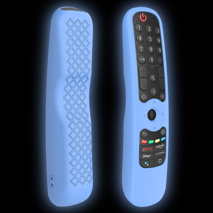 For LG AN-MR21GC / AN-MR21N / AN-MR21GA TV Remote Control Silicone Case(Luminous Blue) - Remote Control Covers by PMC TechLife | Online Shopping South Africa | PMC TechLife