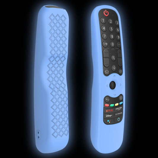 For LG AN-MR21GC / AN-MR21N / AN-MR21GA TV Remote Control Silicone Case(Luminous Blue) - Remote Control Covers by PMC Jewellery | Online Shopping South Africa | PMC Jewellery