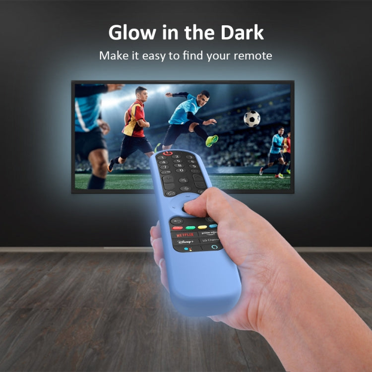 For LG AN-MR21GC / AN-MR21N / AN-MR21GA TV Remote Control Silicone Case(Luminous Blue) - Remote Control Covers by PMC TechLife | Online Shopping South Africa | PMC TechLife