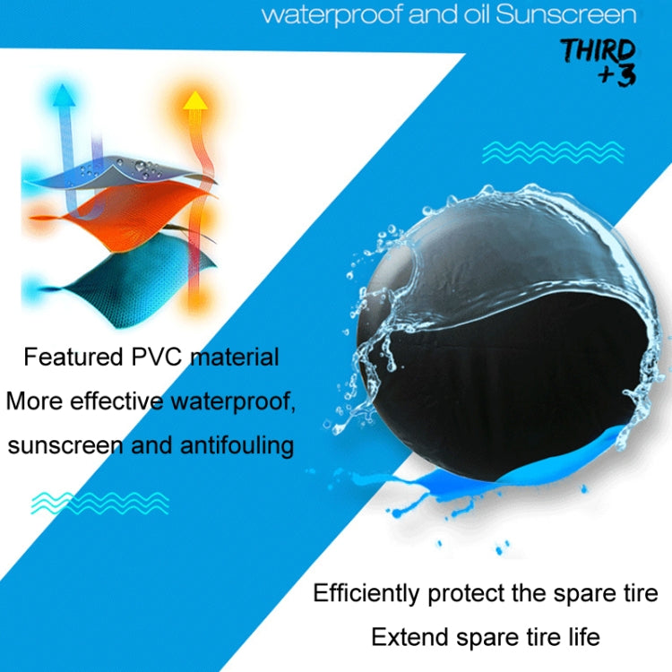 16 inch PVC Faux Leather Spare Wheel Cover Rear Tire Protector - Window Foils & Solar Protection by PMC TechLife | Online Shopping South Africa | PMC TechLife | Buy Now Pay Later Mobicred