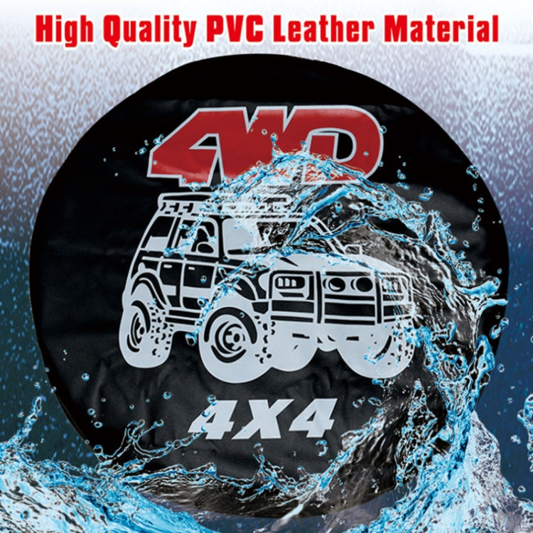 14 inch PVC Faux Leather Spare Wheel Cover Rear Tire Protector - Window Foils & Solar Protection by PMC TechLife | Online Shopping South Africa | PMC TechLife | Buy Now Pay Later Mobicred