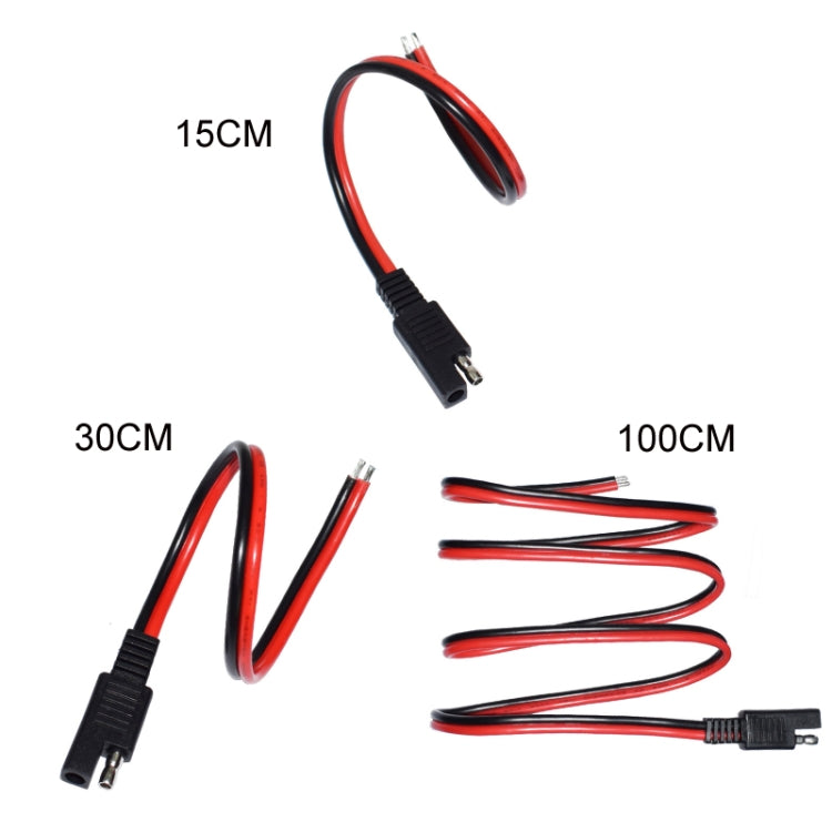 2pcs 20A Solar Car Battery SAE Power Extension Cable 30cm - DIY Cables by PMC TechLife | Online Shopping South Africa | PMC TechLife | Buy Now Pay Later Mobicred