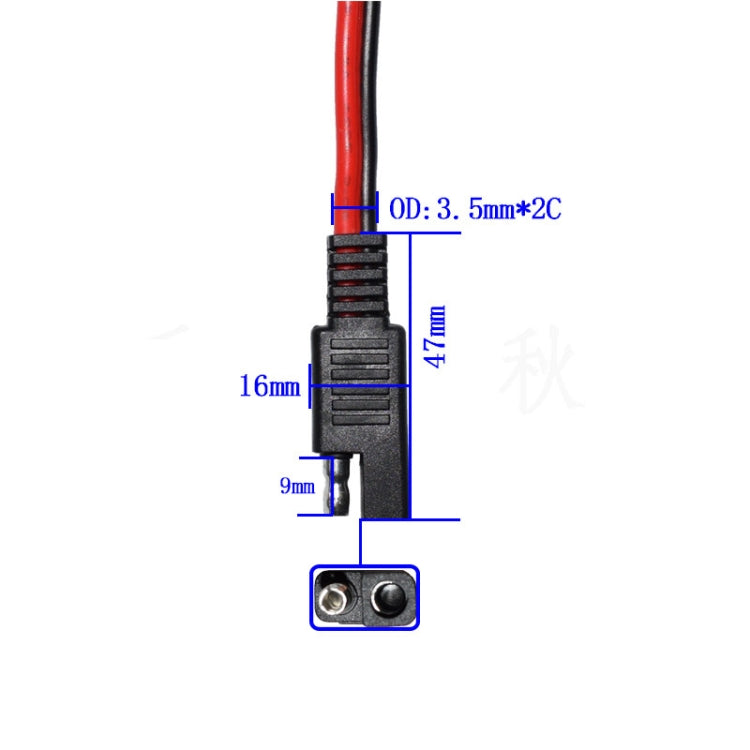 2pcs 20A Solar Car Battery SAE Power Extension Cable 30cm - DIY Cables by PMC TechLife | Online Shopping South Africa | PMC TechLife | Buy Now Pay Later Mobicred